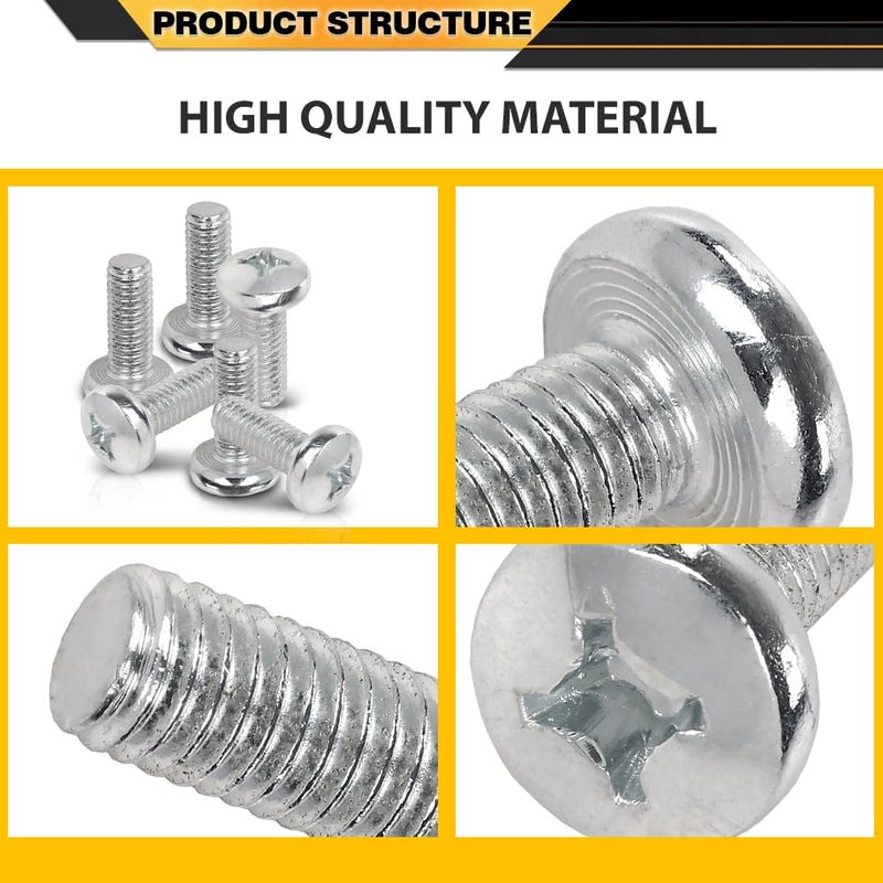 cnnell 100 License Plate Screws Fit for Toyota Honda Lexus Phillips Pan Head Metric (100 Per Pack) - Image 4